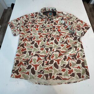 Amigo Provisions Co Texas Longhorns Licensed Camo Primero Short Sleeve Button Up